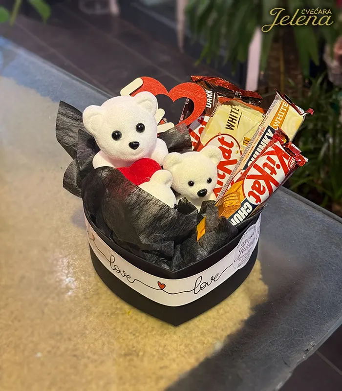 Box sa slatkišima - Crno srce Box sa slatkišima - Crno srce