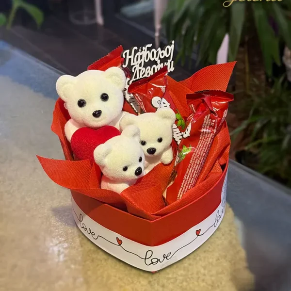 Box sa slatkišima - Crveno srce